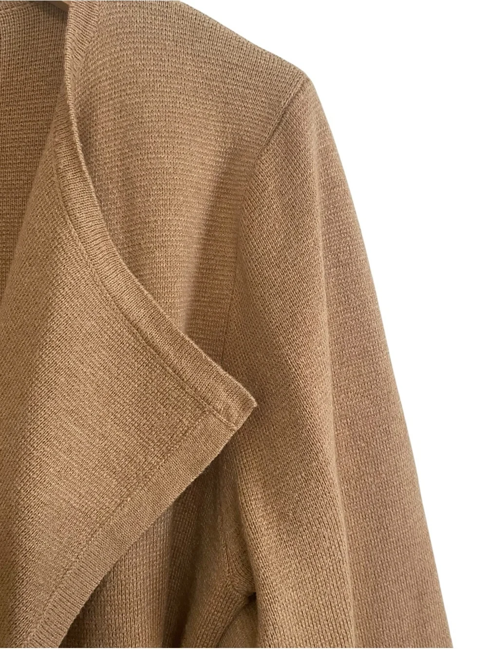 J.Crew Tan Camel Capsule Wardrobe Wool Blend Knit Eloise Sweater Blazer Small